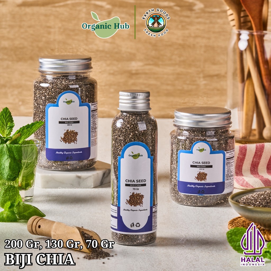 

Organic Hub Organic Chia Seed Biji Chia Grade A Premium Quality Original 100% Murni non GMO Asli Biji Chia Seeds Hitam Organik