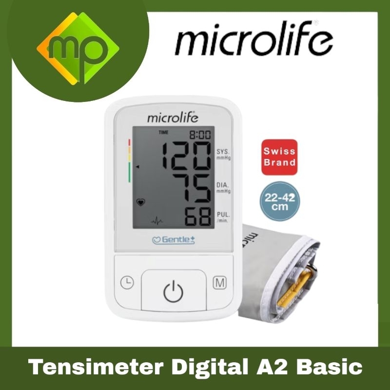 Tensimeter Digital Microlife BP A2 Basic - Pengukur Tekanan Darah dan Denyut Nadi