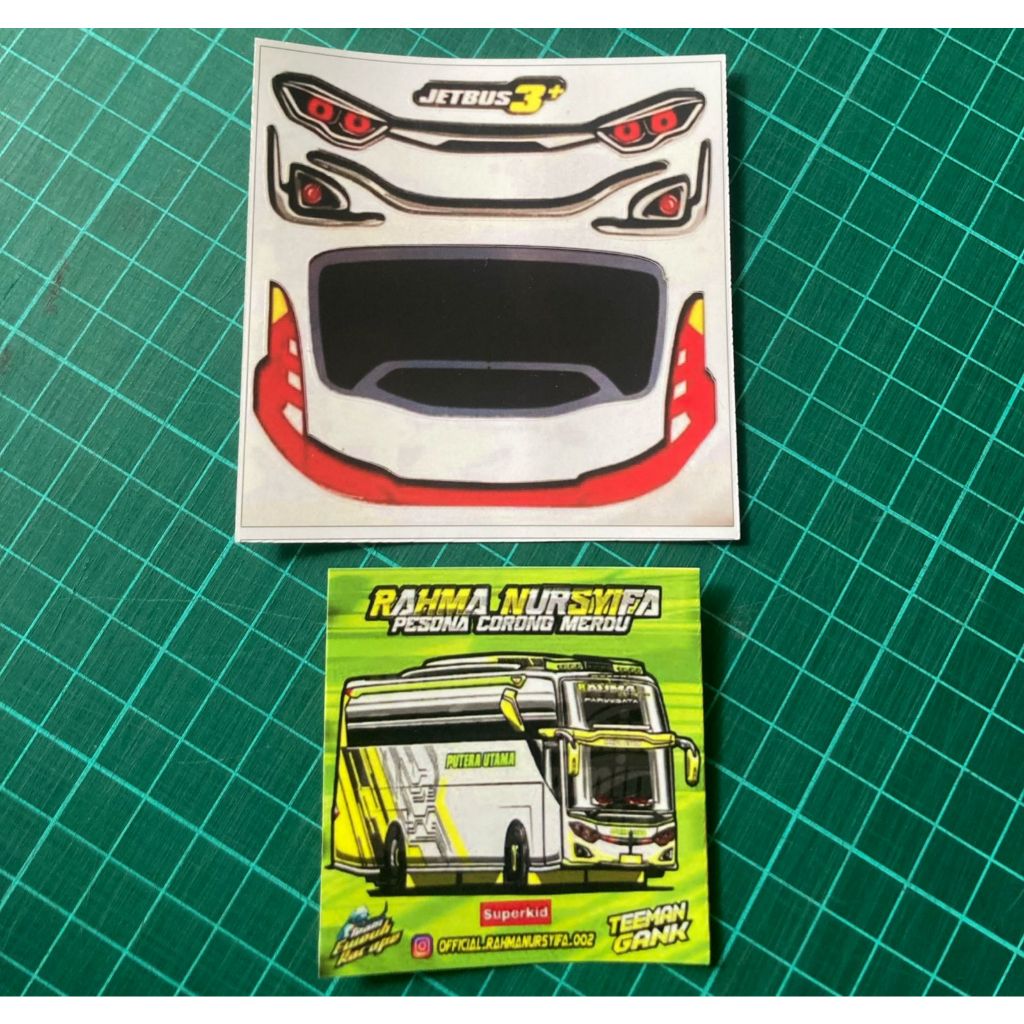 Stiker Miniatur Lampu Bus JetBus 3+ Vol.2 (BONUS STC BUS)