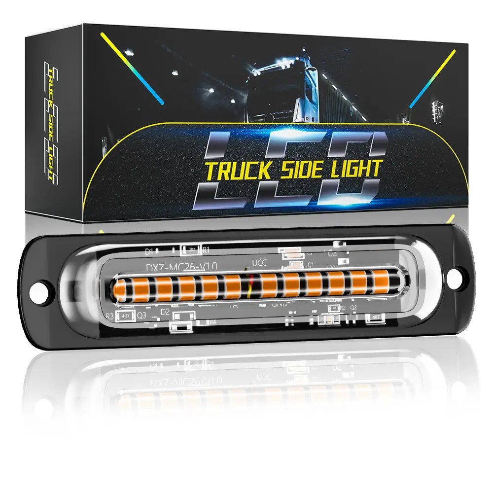 Joeley_Id Lampu Peringatan Darurat Truk Mobil Box 2 Led Lampu Kedip Mode Running 12/24 Volt