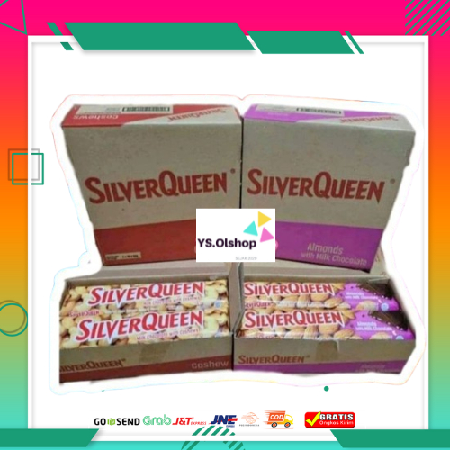 

1 Pack isi 10 Pcs Silverqueen Almond & Cashew 55 Gr x 10 Pcs