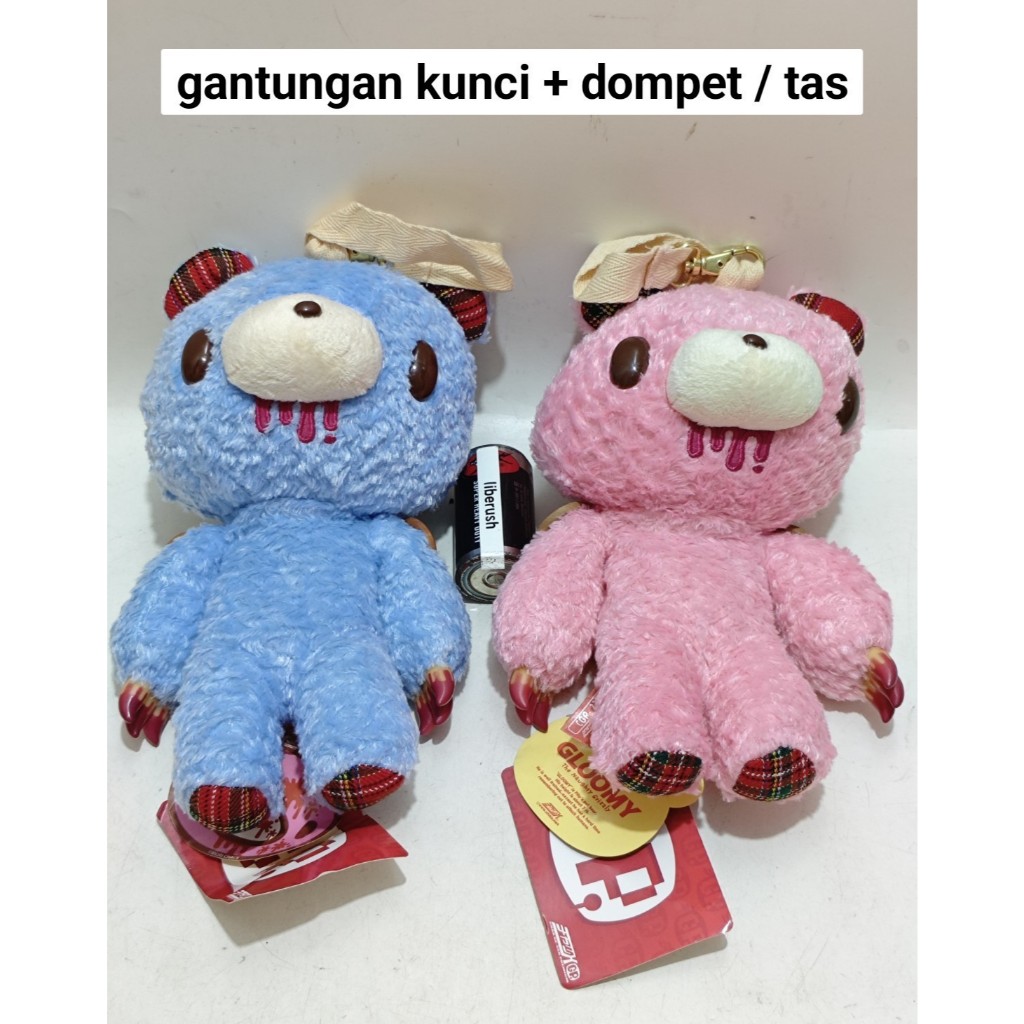 Set GP Taito gloomy bear bunny wallet pouch pocket keychain doll plush boneka gantungan kunci