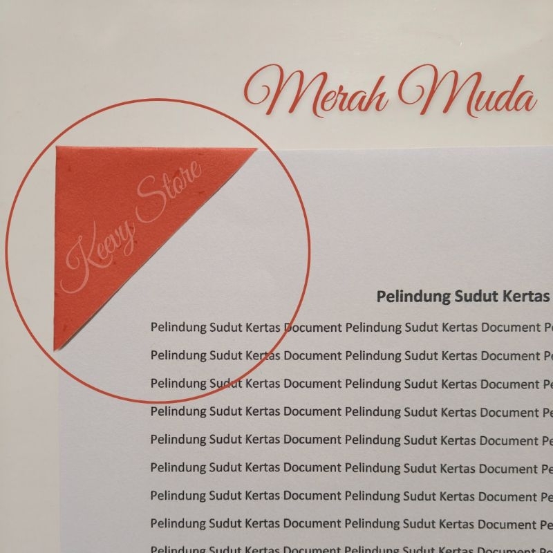 

Pelindung Sudut Kertas Document / Legalitas Kertas Isi 100pcs - MERAH MUDA MOTIF