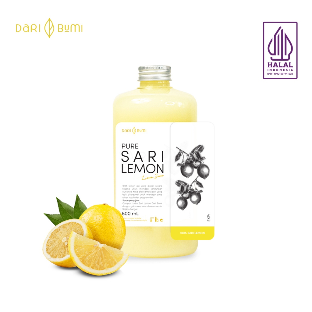 

Dari Bumi Sari Lemon 500 Ml Minuman Diet Alami Halal Premium Pure Original