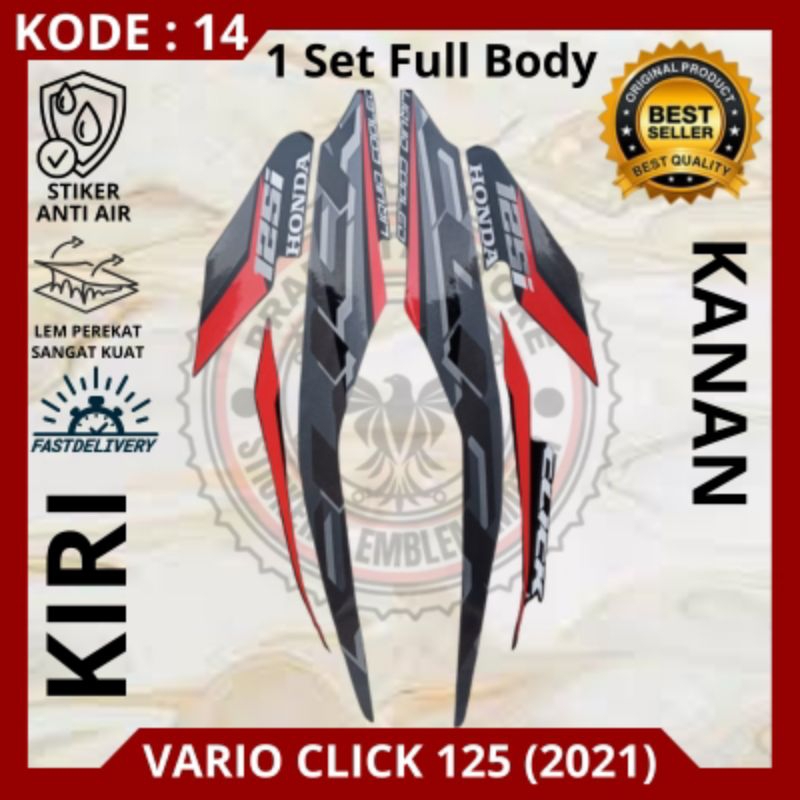 Stiker/striping motor Honda Vario click 125 tahun 2021/striping Vario 125 2021/stiker motor Vario cl