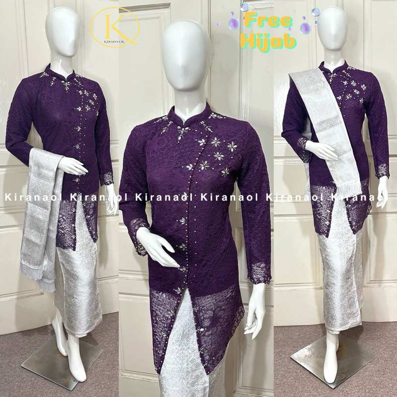 (FREE HIJAB) KIRANAOL - KEBAYA PAYET MODERN - KEBAYA MODERN JANGGAN - KEBAYA PESTA - KEBAYA MALAYSIA