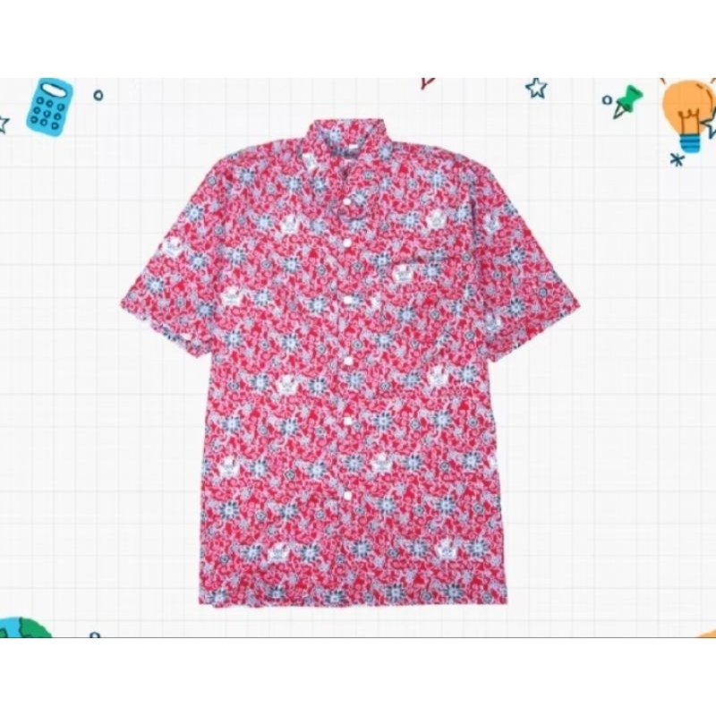 Limited Batik Sekolah Sd/Seragam Batik Sd/Batik Sd Negeri/Seragam Batik Sekolah Motif Rampe Merah