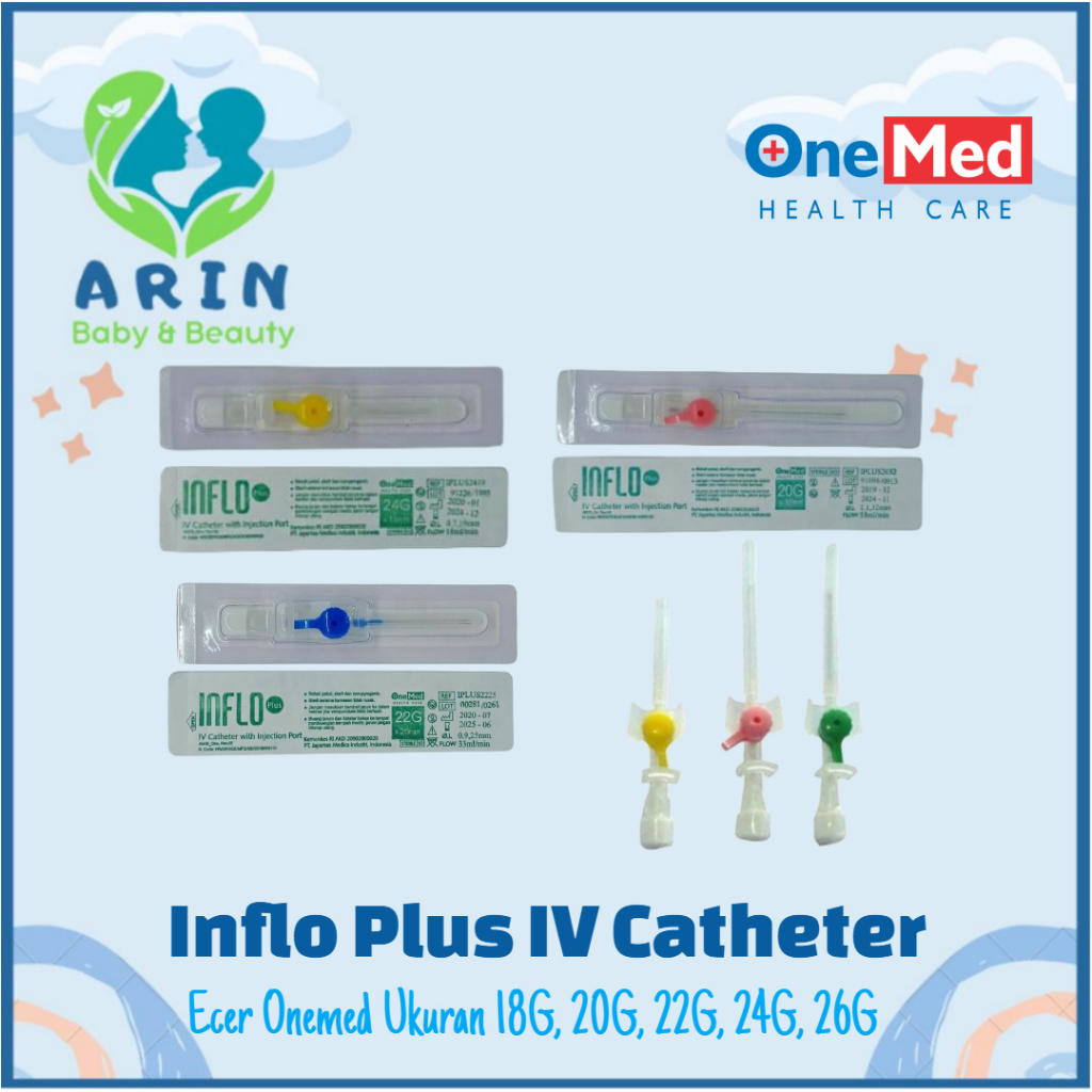 Inflo Plus I.V. Cathether OneMed / Abocath 18, 20, 22, 24G Pcs