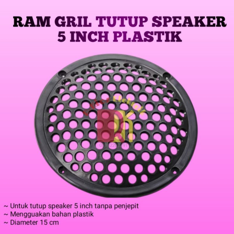 TUTUP GRILL SPEAKER 5 INCH PLASTIK