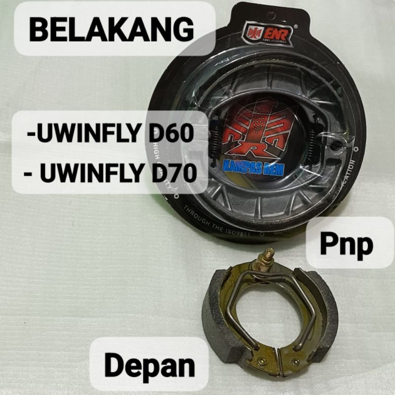 KAMPAS REM DEPAN BELAKANG UWINFLY D60 - UWINFLY D70 / SEPAKET DEPAN BELAKANG UWINFLY D60 / D70