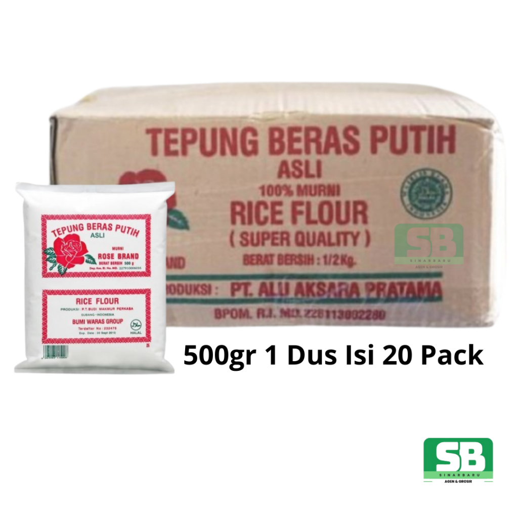 

Tepung Beras Rose Brand 1 DUS Isi 20Pcs