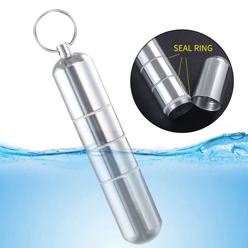 Tempat Penyimpanan Tabung - Cylinder Stainless Steel Case - GegeD'Adventure - LC25 - Silver