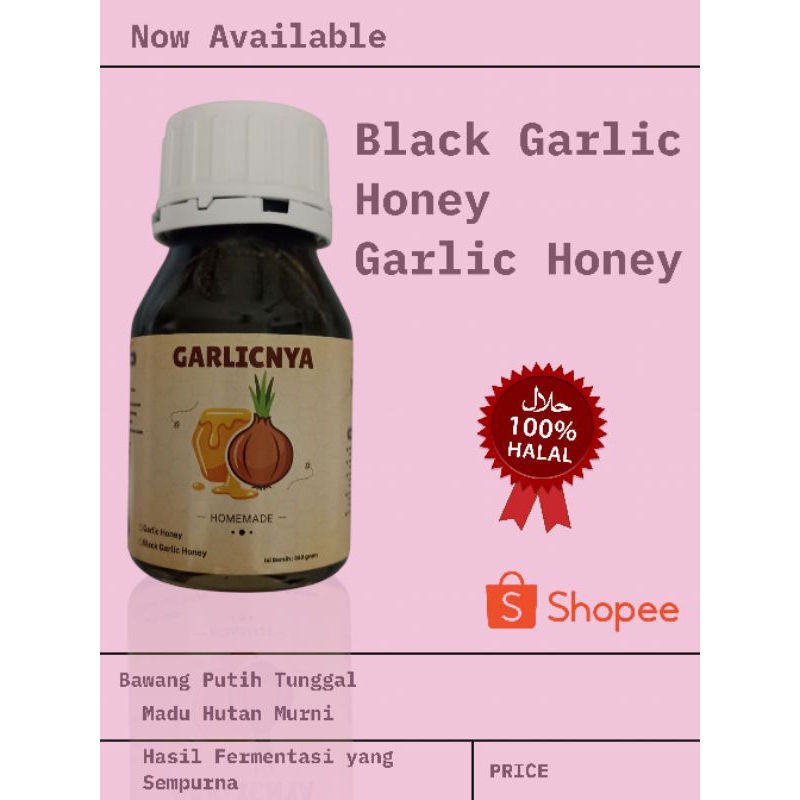 

Black Garlic Honey & Garlic Honey madu bawang putih tunggal terbaik dari GARLICNYA