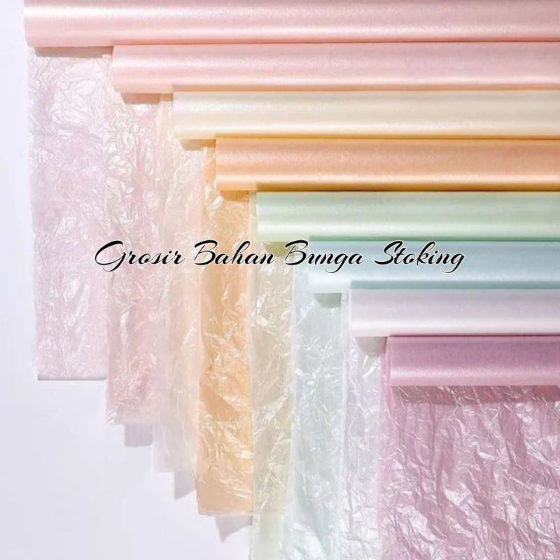 

FREE PACKING Flower Wrapping Paper Cotton Paper Kertas Tissue Mengkilap Kertas Tisu Glosst Pearl Cotton Paperq
