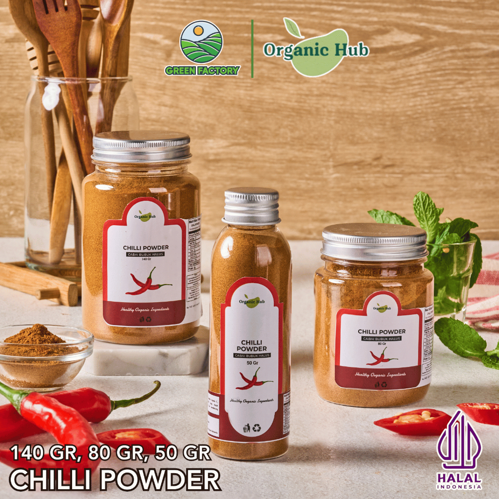 

Organic Hub Bubuk Cabe Cabai Bubuk Halus Murni Super Pedas Chilli Powder Premium Quality