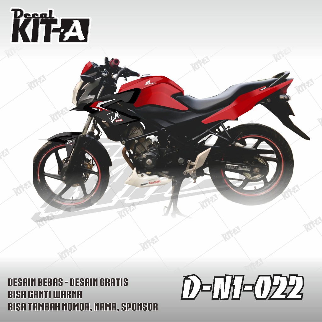 Decal CB150R Old - Dekal Sticker CB150R Old Merah Hitam LA BOLD D-N1-022