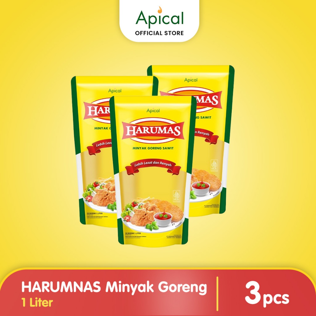 

HARUMAS Minyak Goreng Standing Pouch 1L - 3pcs