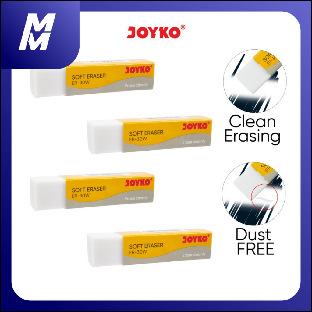 

Penghapus Joyko ER-30W | Stip Soft Eraser | Penghapus Karet Putih 1 pc