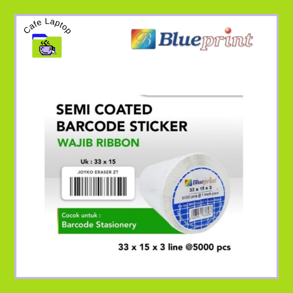 

LABEL STICKER SCS SEMI COATED 33x15x3 Line @5000 pcs