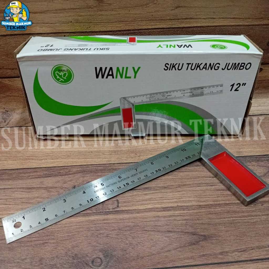 

Siku Tukang Jumbo Penggaris Siku Stainless Murah 12” 12 Inch