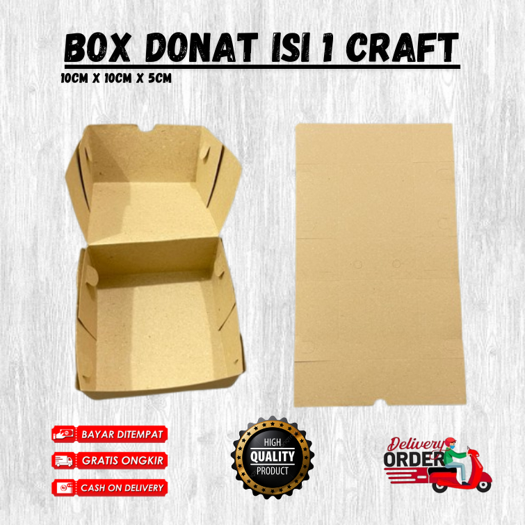 DONAT ISI 1 CRAFT - BOX DONAT ISI  1 POLOS - DIMSUN ISI 4