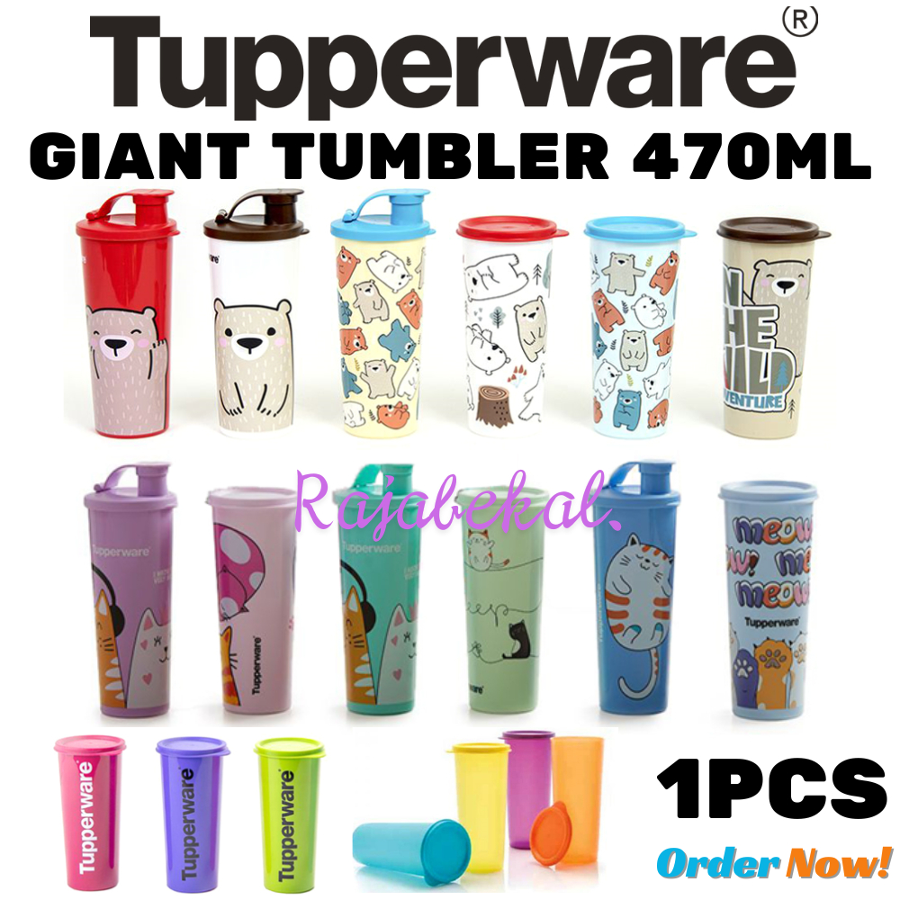 PROMO Tupperware  Giant Tumbler gelas minum Bear Tumbler Cat Tumbler