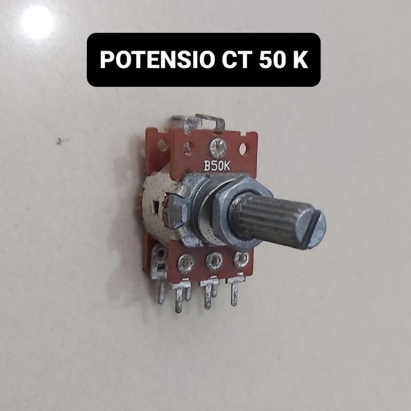 Potensio CT 50K Potensiometer Stereo Linear 50 K B50K