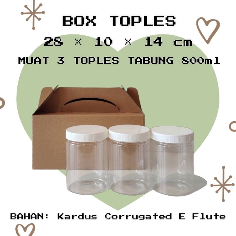 

(MIN ORDER 10 PCS) BOX TOPLES TABUNG 800ml / GABLE BOX 28x10x14 / BOX HAMPERS PARCEL LEBARAN IDUL FITRI