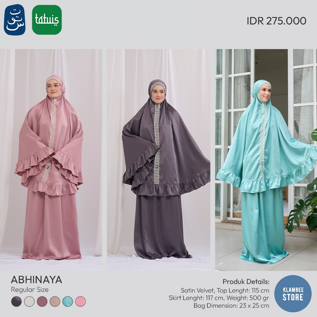 Tatuis Mukena Dewasa Abhinaya Satin Velvet