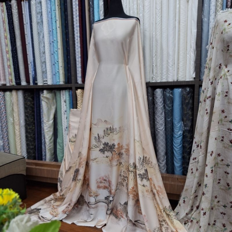 KAIN JACQUARD SILK PRINT | SILK JACQUARD PRINTING MOTIF #MEDIANSUDIRMAN