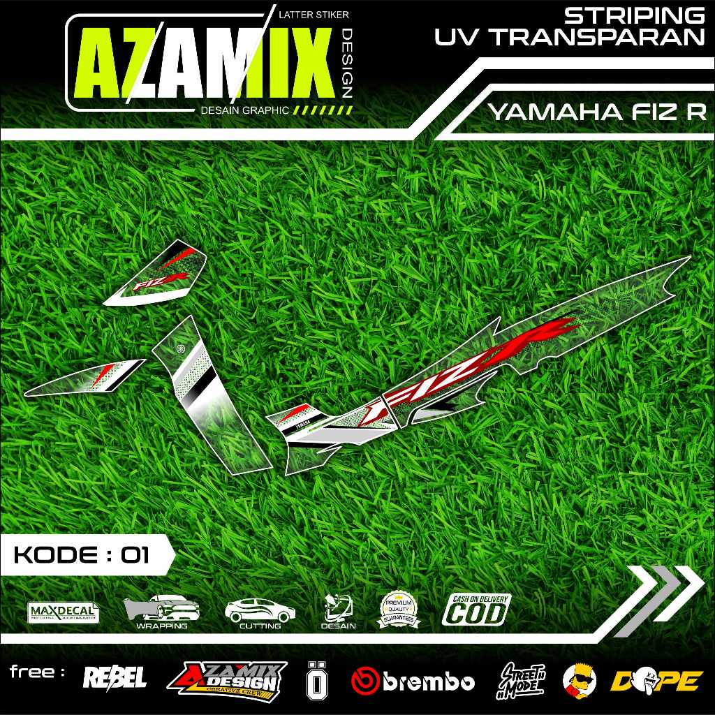 357 STRIPING TRANSPARAN FIZ R - STRIPING TRANSPARAN FIZ R PREMIUM GRAFIK