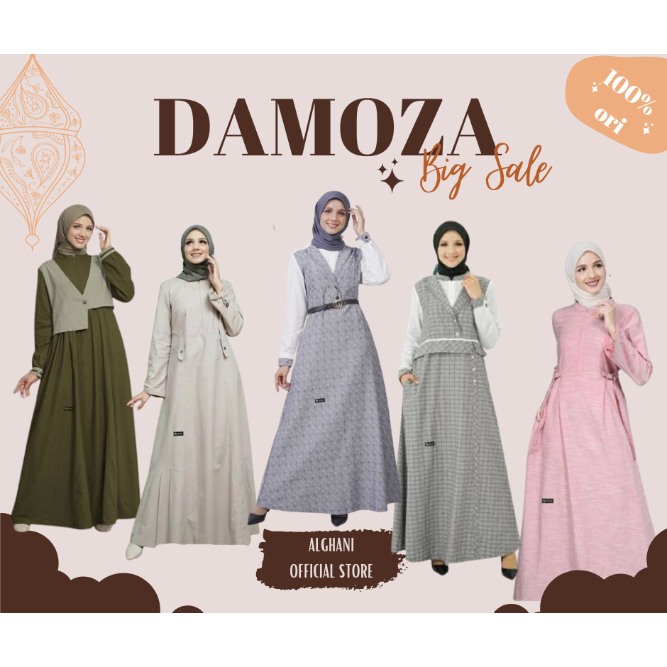 TERMURAH GAMIS DAMOZA PROMO RAMADHAN SALE DAILY DRESS KEKINIAN SIMPLE ELEGAN OUTFIT LEBARAN 2025 ORI