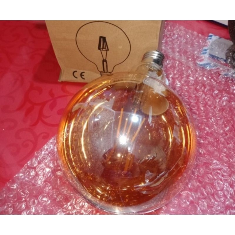 Bohlam lampu LED Edison / Filament G95 Kuning Lampu Cafe