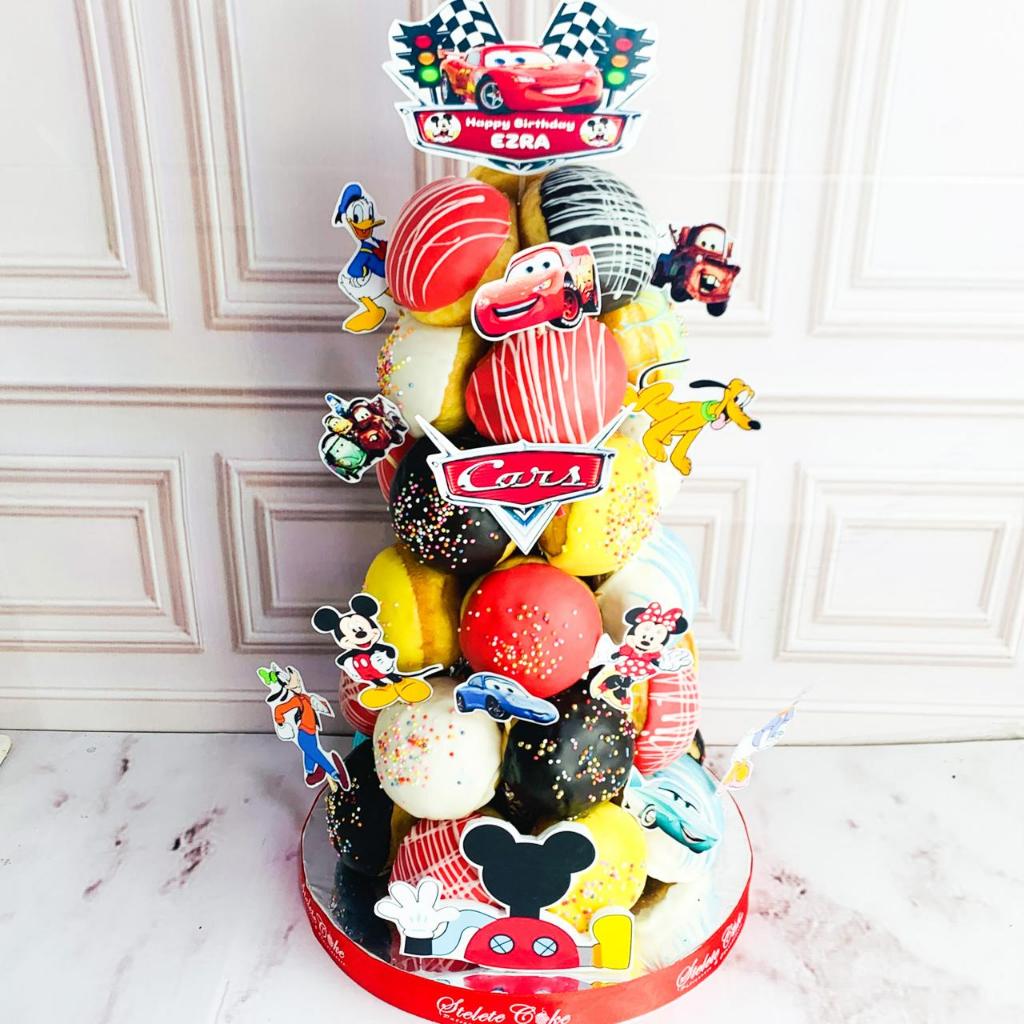 

Donat/Donat Ulang Tahun/Donat Tower Tema Cars/Donat Tema Mickey Mouse/Donat Jakarta