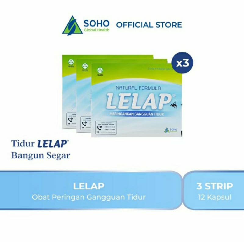 Lelap Obat Peringan Gangguan Tidur 1 Box @12 Tablet atau 1 Strip @4 Tablet