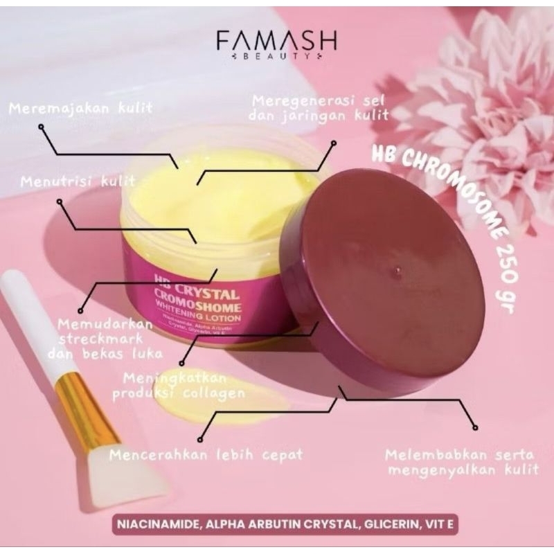 HB CRYSTAL CROMOSHOME WHITENING LOTION 250ml BY FAMASH BEAUTY