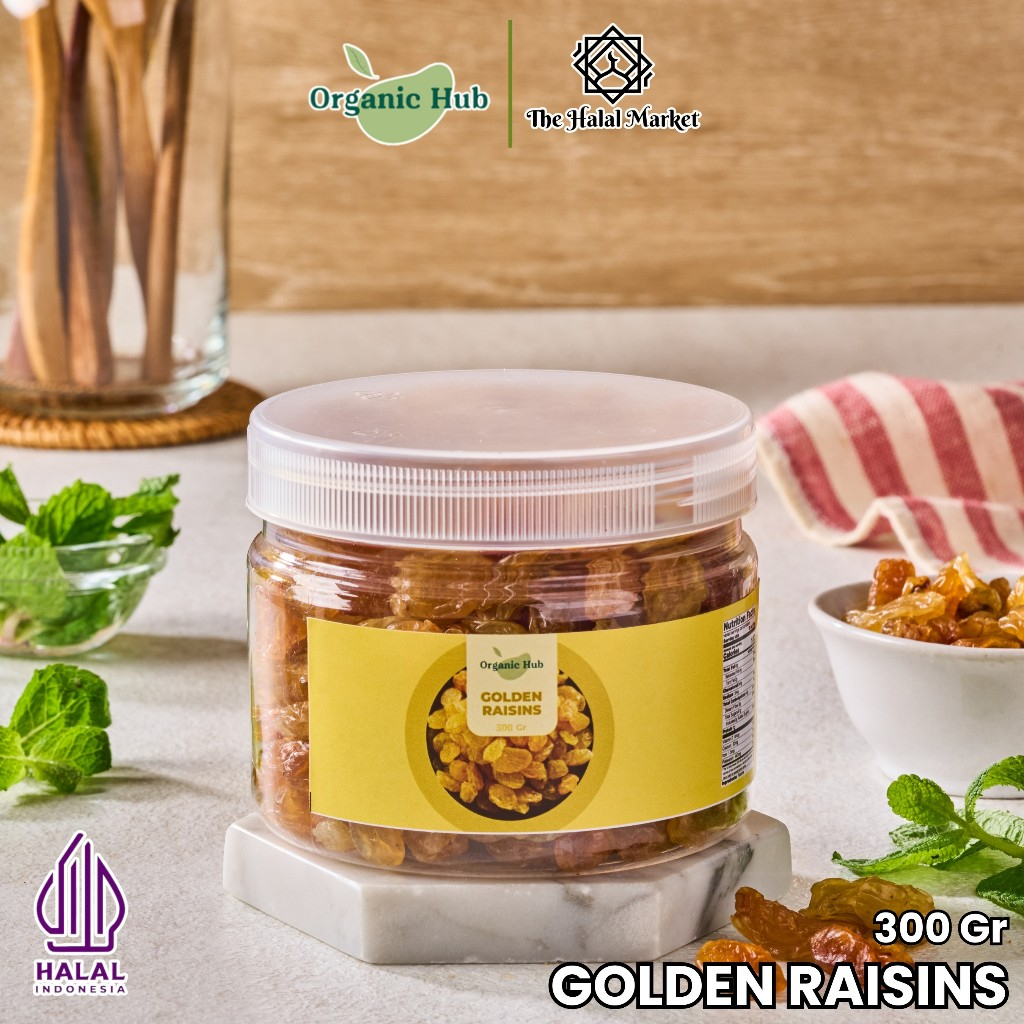 

Organic Hub Kismis Emas 100% Organik Pure Raisin Star Premium Original Asam Manis 200 gr