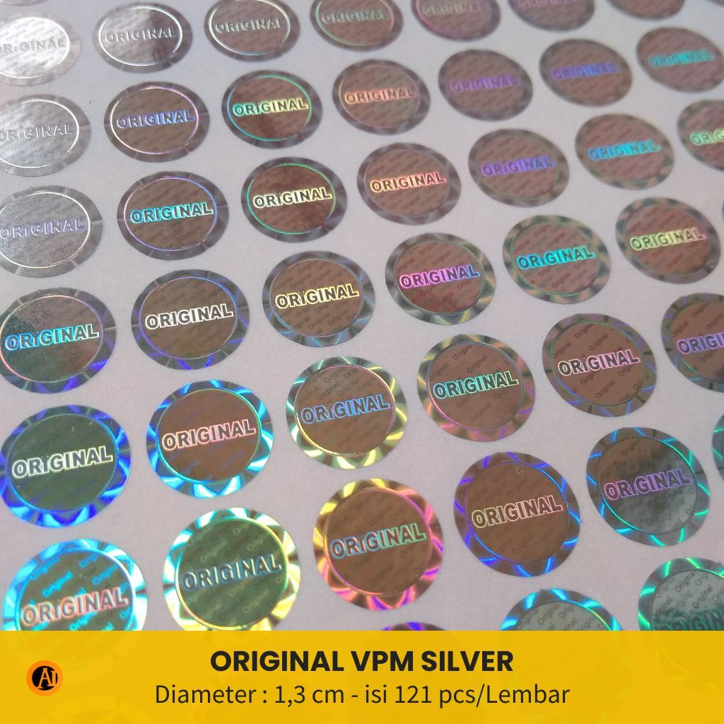 

Stiker Hologram Original VPM Silver 13mm Sarang Tawon