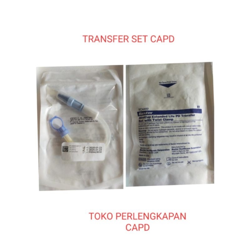Transfer set capd Baxter - miniCap Extended Life PD Transfer Set With Twist Clamp