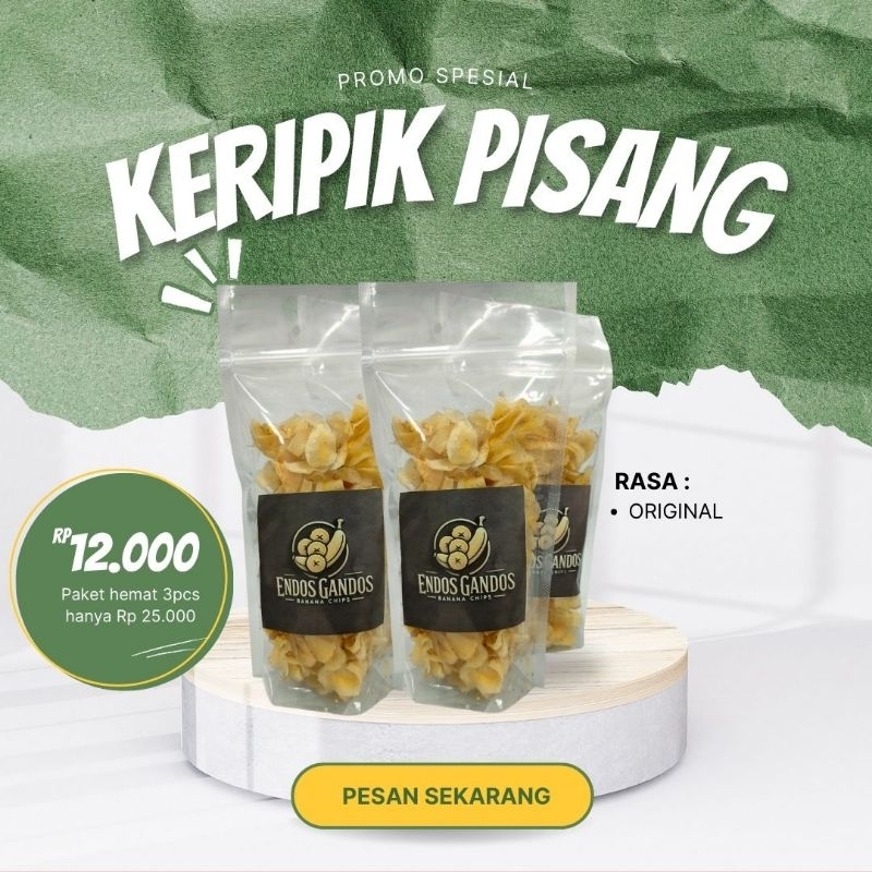 

Keripik Pisang Kepok Original – Renyah, Gurih, & Manis Alami