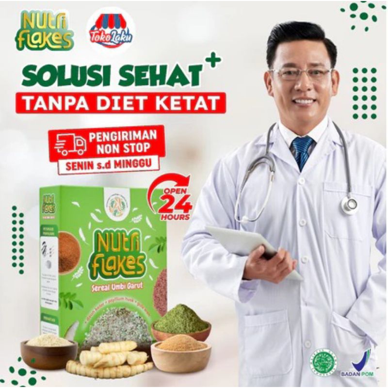 

Nutrifleks sereal umbi Garut untuk therapy pengobatan asam lambung, Gerd.