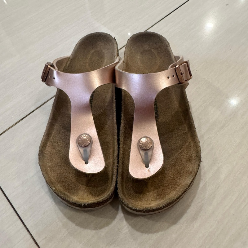 BIRKENSTOCK Gizeh Girl Rose Gold | Size 34 | Good Condition 90%| PRELOVED 100% AUTHENTIC