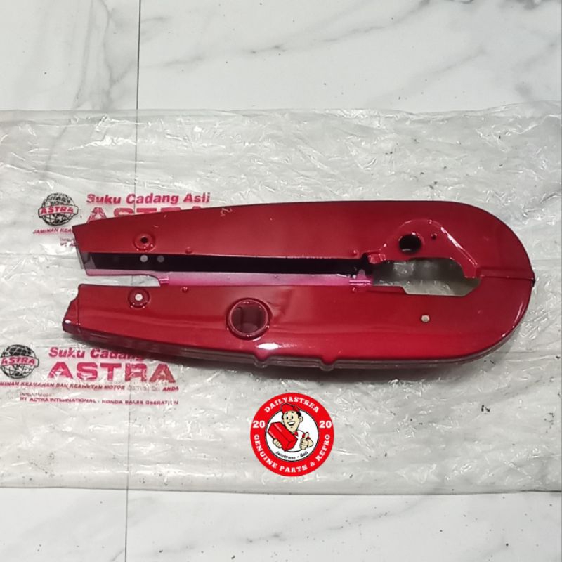 COVER KETENGKAS TUTUP RANTAI MERAH ATAS BAWAH HONDA C70 MK3 ASTREA 800 STAR PRIMA ORIGINAL ORI