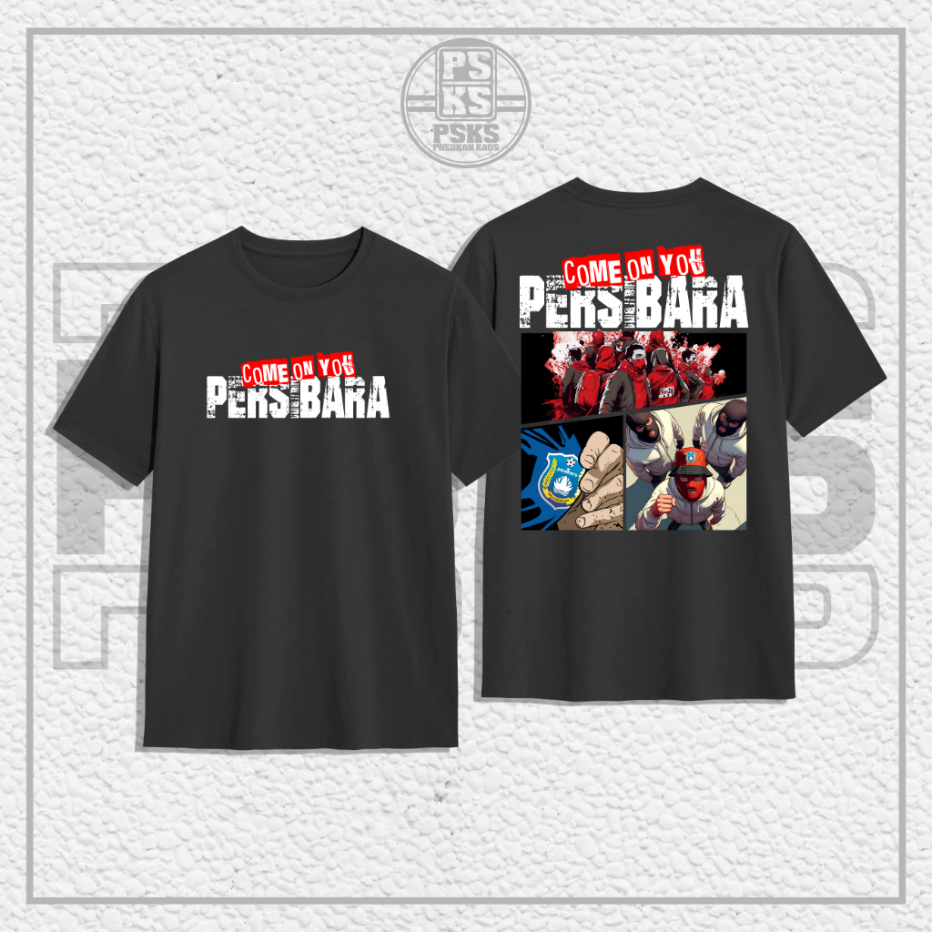 Kaos T-Shirt Supporter PERSIBARA BANJARNEGARA "Come On You"