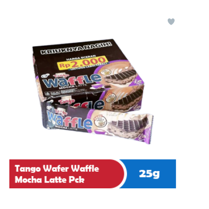 

TANGO WAFER WAFFLE MOCHA LATTE PCK 25g