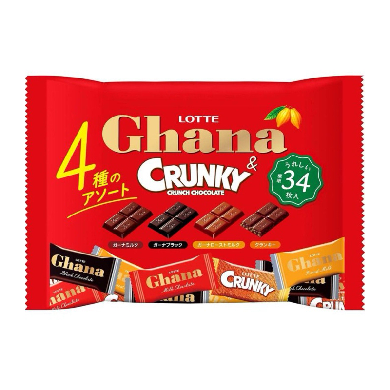 

[PRE ORDER JEPANG] Ghana Crunky isi 34 pcs