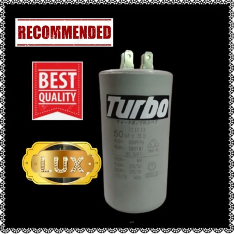 Spare part kapasitor colok Turbo 50 uf pompa air 450v kondensor 50mf capasitor rustarting cnp 1 500v