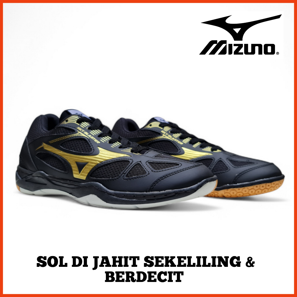DISKON SEPATU MIZUNO BADMINTON PRIA WANITA SOL KARET BERDECIT ANTI SLIP / SEPATU OLAH RAGA BULU