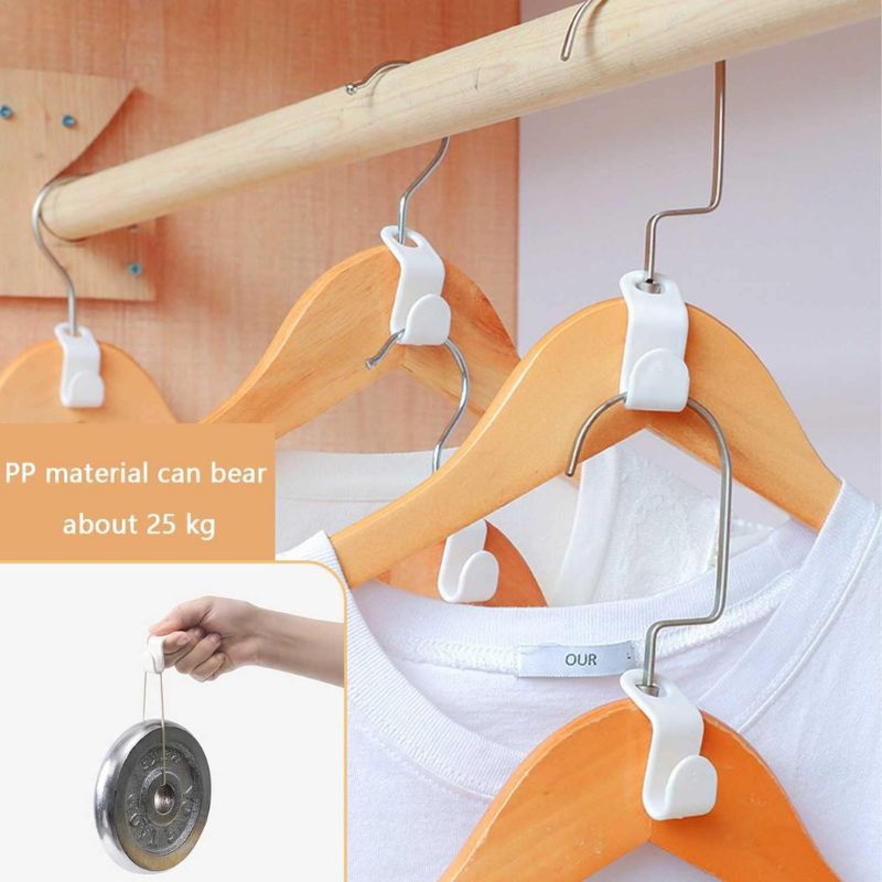 Gantungan Mini Portable Hook Cantolan Baju Kaos Sambungan Hanger Dalam Lemari
