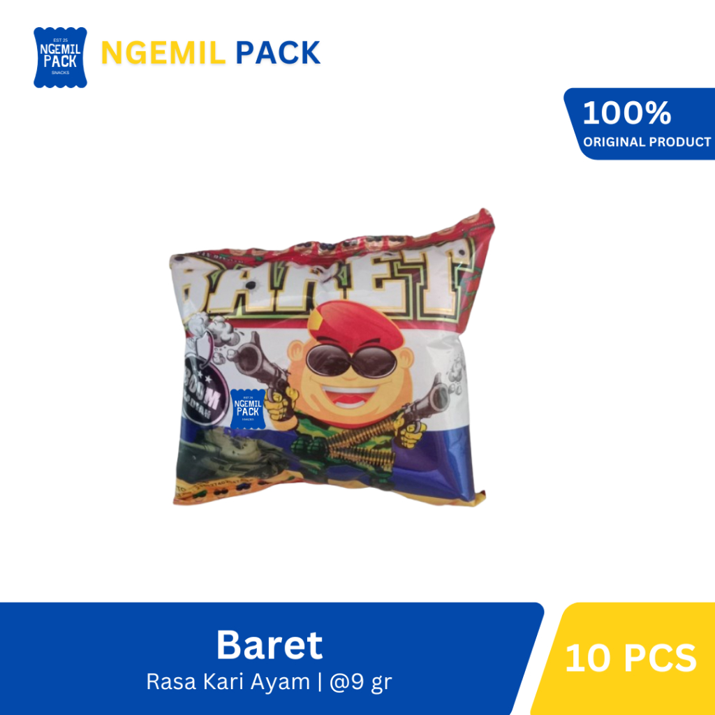 

Chiki Baret Kari Ayam Berhadiah Isi 10pcs @9Gr